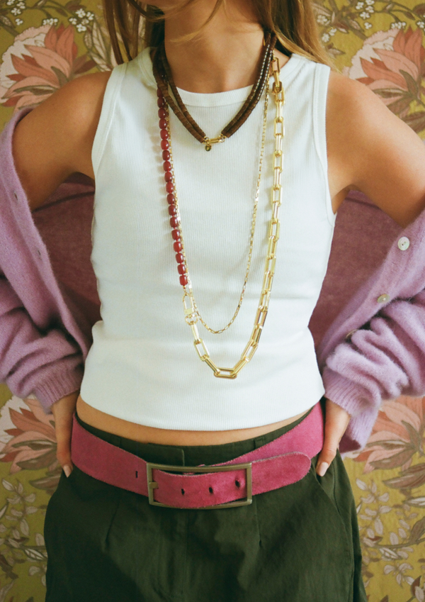Bonnie Studio - Moos double brown Necklace