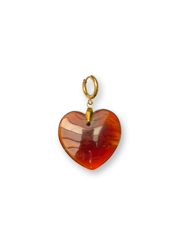 Bonnie Studio - Heart Glass red Pendant