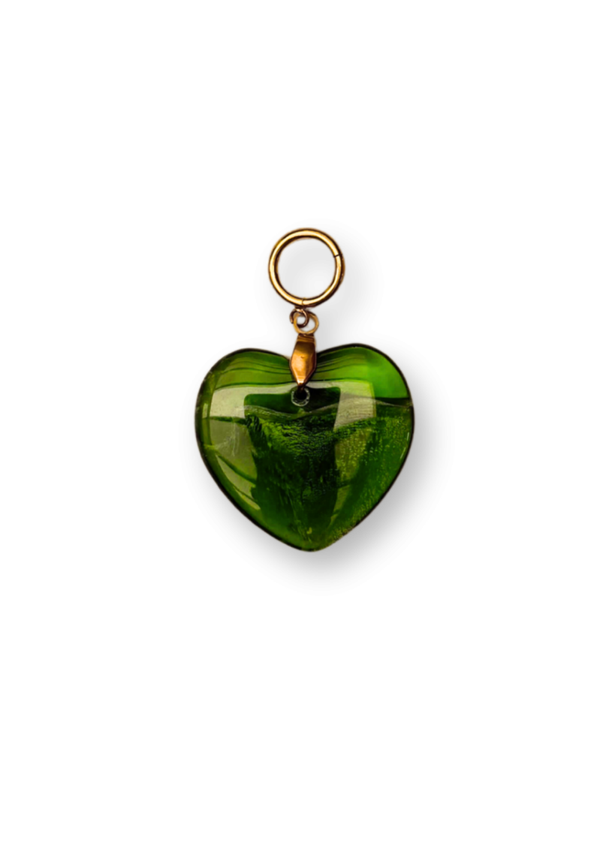 Bonnie Studio - Heart Glass green Pendant
