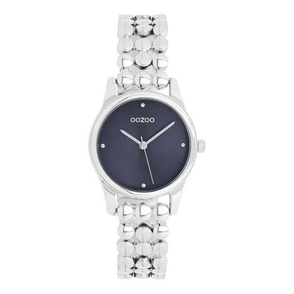 Oozoo Watch - Silver coloured OOZOO watch with dot link bracelet - C11630