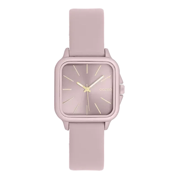 Oozoo Watch - Pink watch with leather strap - C11667
