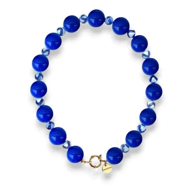 Studio Frenchie - Necklace - ZigZag Blue