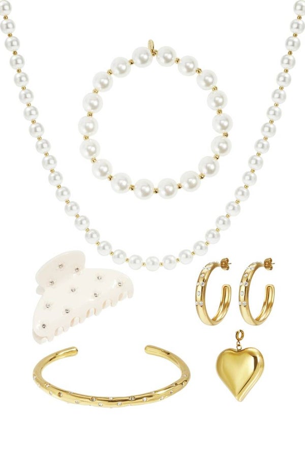 Kerst adventskalenders Pearl & Gold stainless Steel