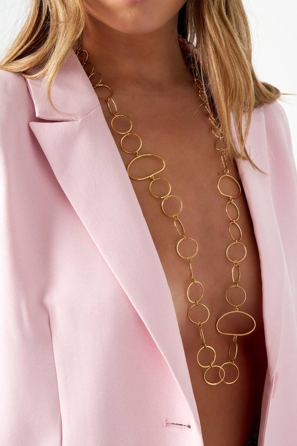 Stainless steel - Circle Statement Necklace