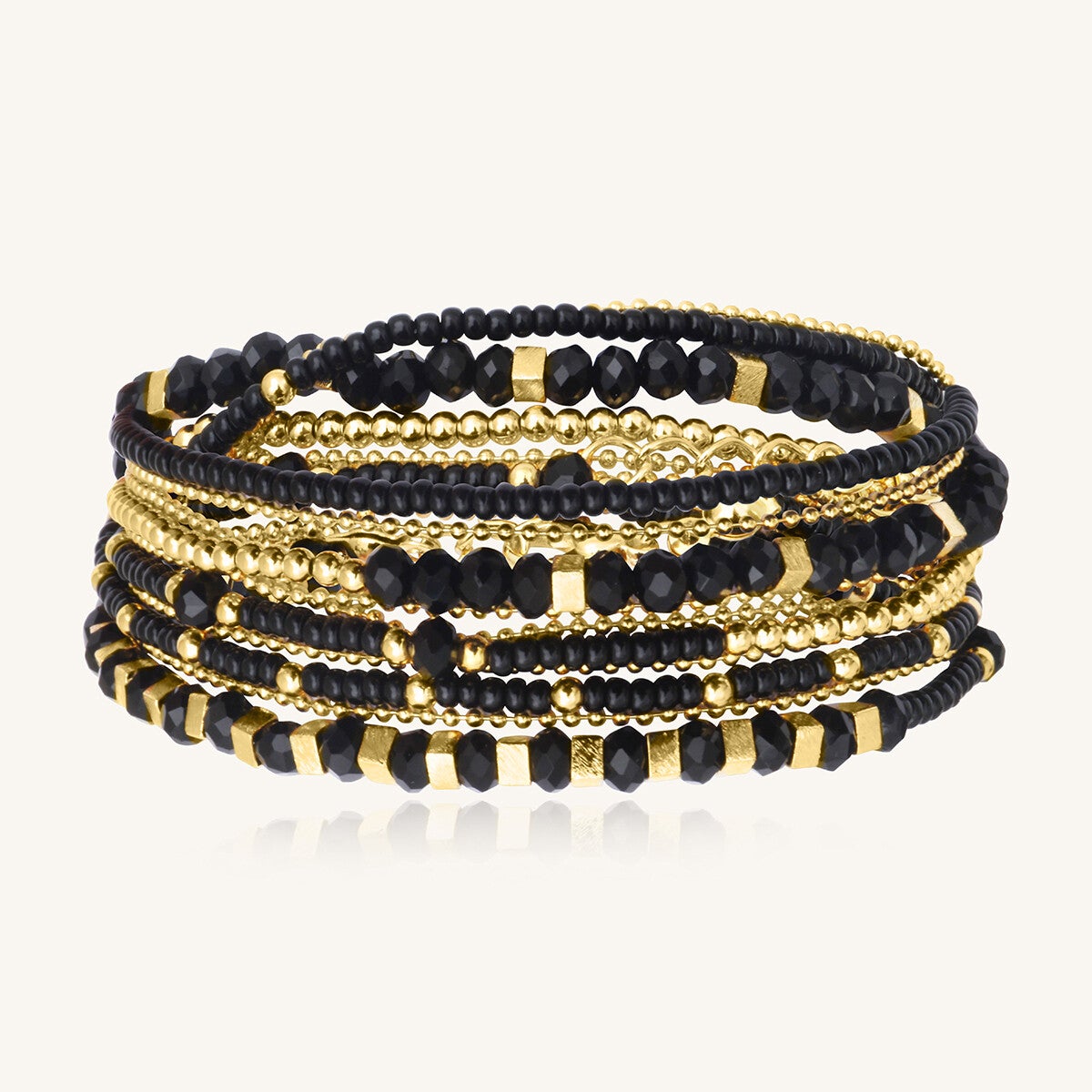 Santibé byoux - Divine 5 Tours Carre noir