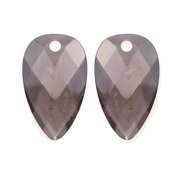 Blossom Quartz oorbel - edelstenen - Smokey Quartz