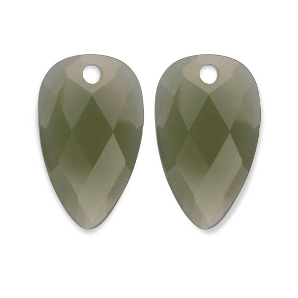 Blossom Quartz oorbel - edelstenen - Lime Jade