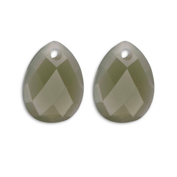 Afterglow Quartz oorbel - edelstenen - Lime Jade