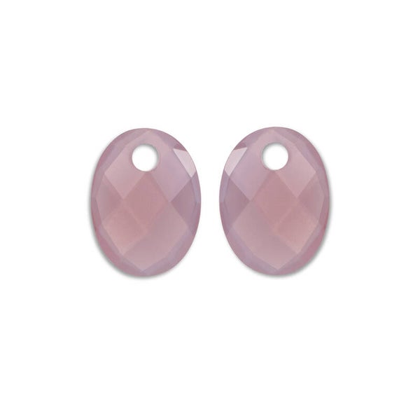 Medium Oval quartz oorbel - edelstenen - Pink Opalite