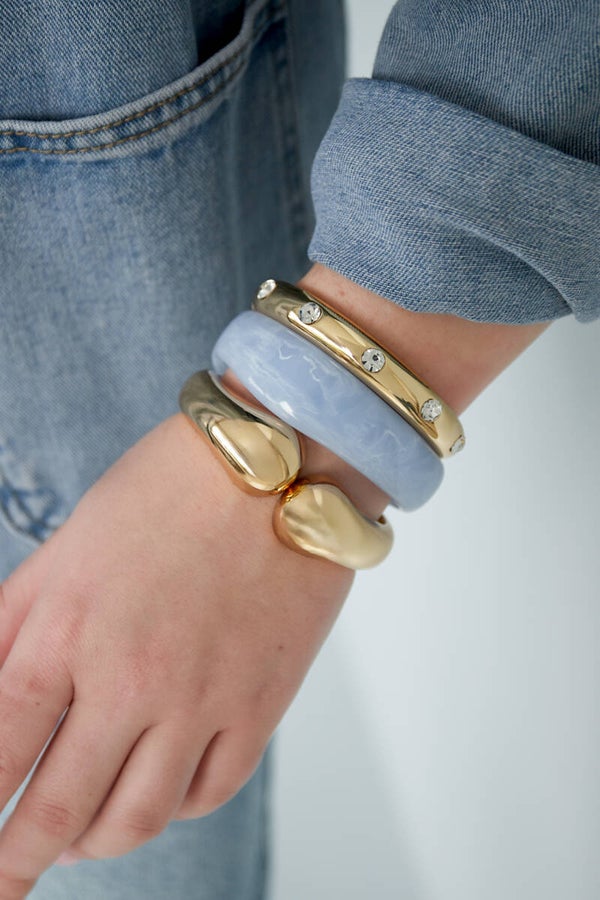 Stainless steel - sparkling bangle