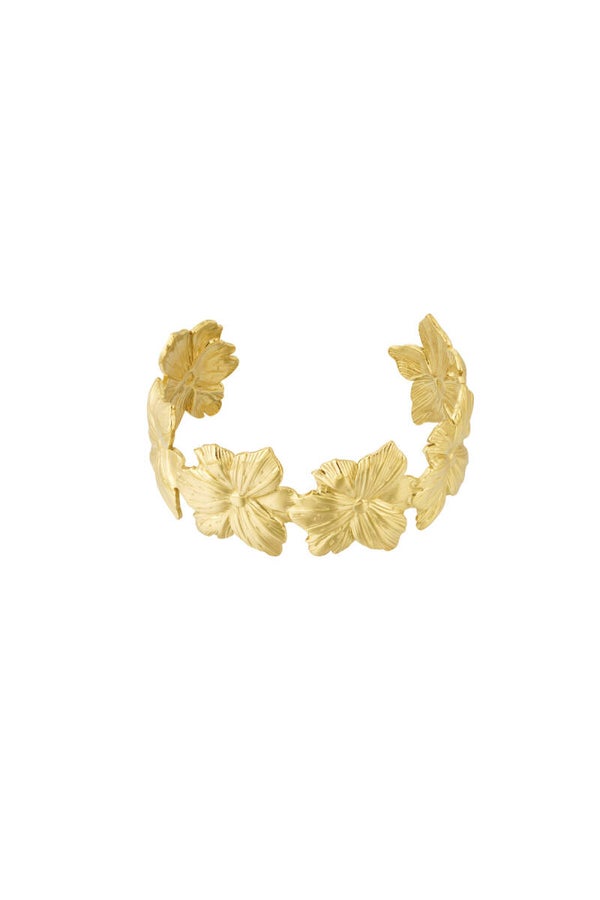 Stainless steel - Bloemen bangle