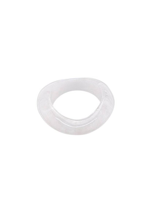 Acryl bangle armband white