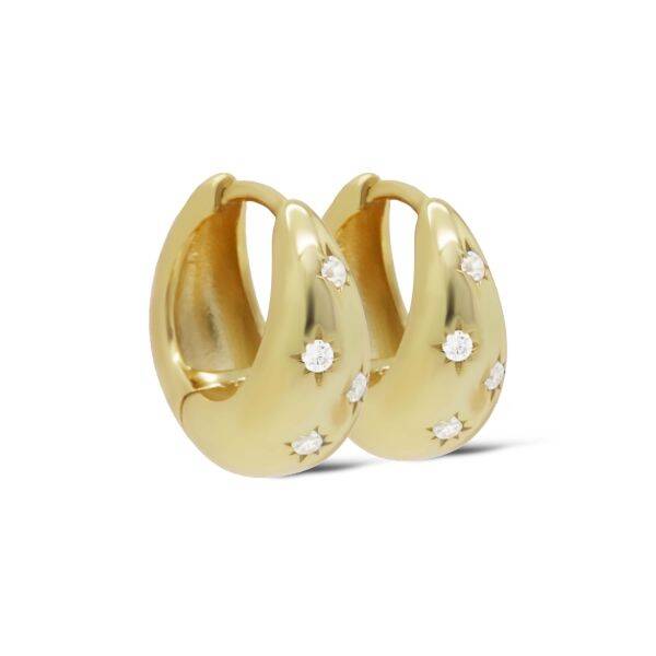 Karma Jewerly - Hinged Hoops STELLY Stars 15MM