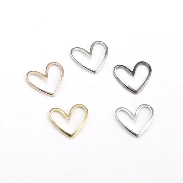 Stainless steel hartje donut - zilver