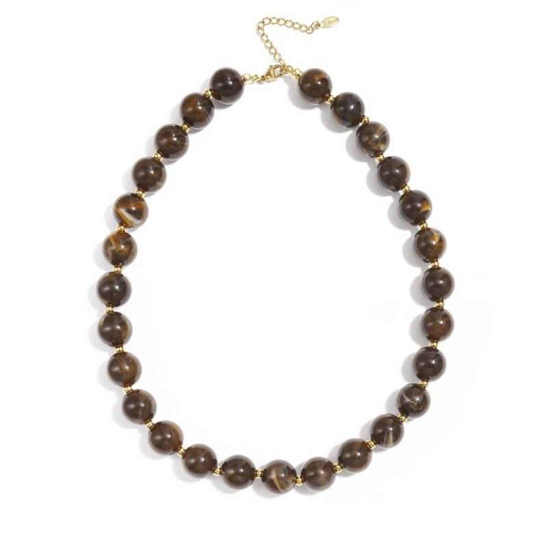 Acryl kralen ketting - Bruin