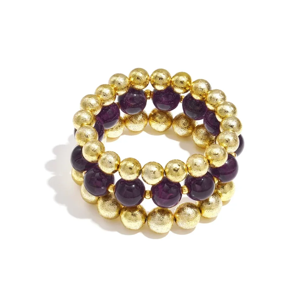 Armbanden met acryl kralen - 4 verschillende kleuren