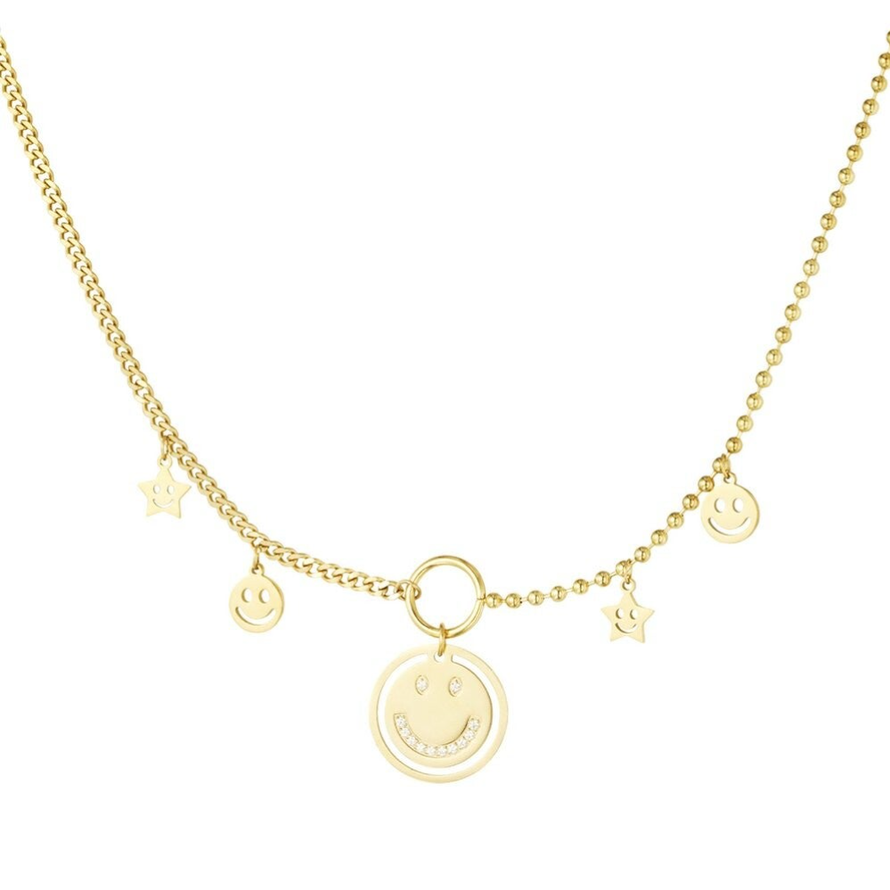 Stainless steel bedelketting Light up my Day