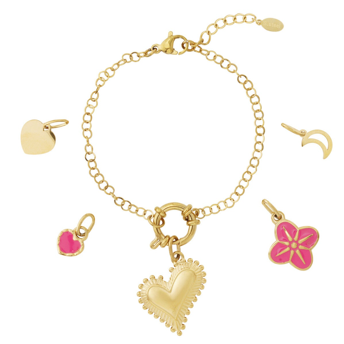 Chunky hart DIY armband