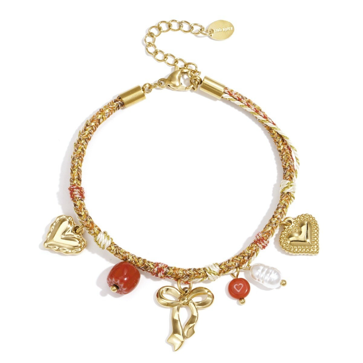 Stainless steel armband met bedels