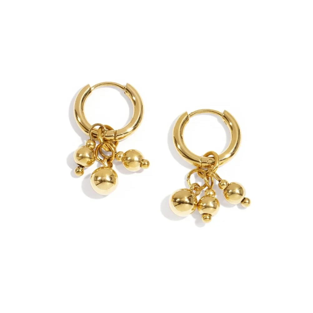 Stainless steel oorbellen met onregelmatige druppels