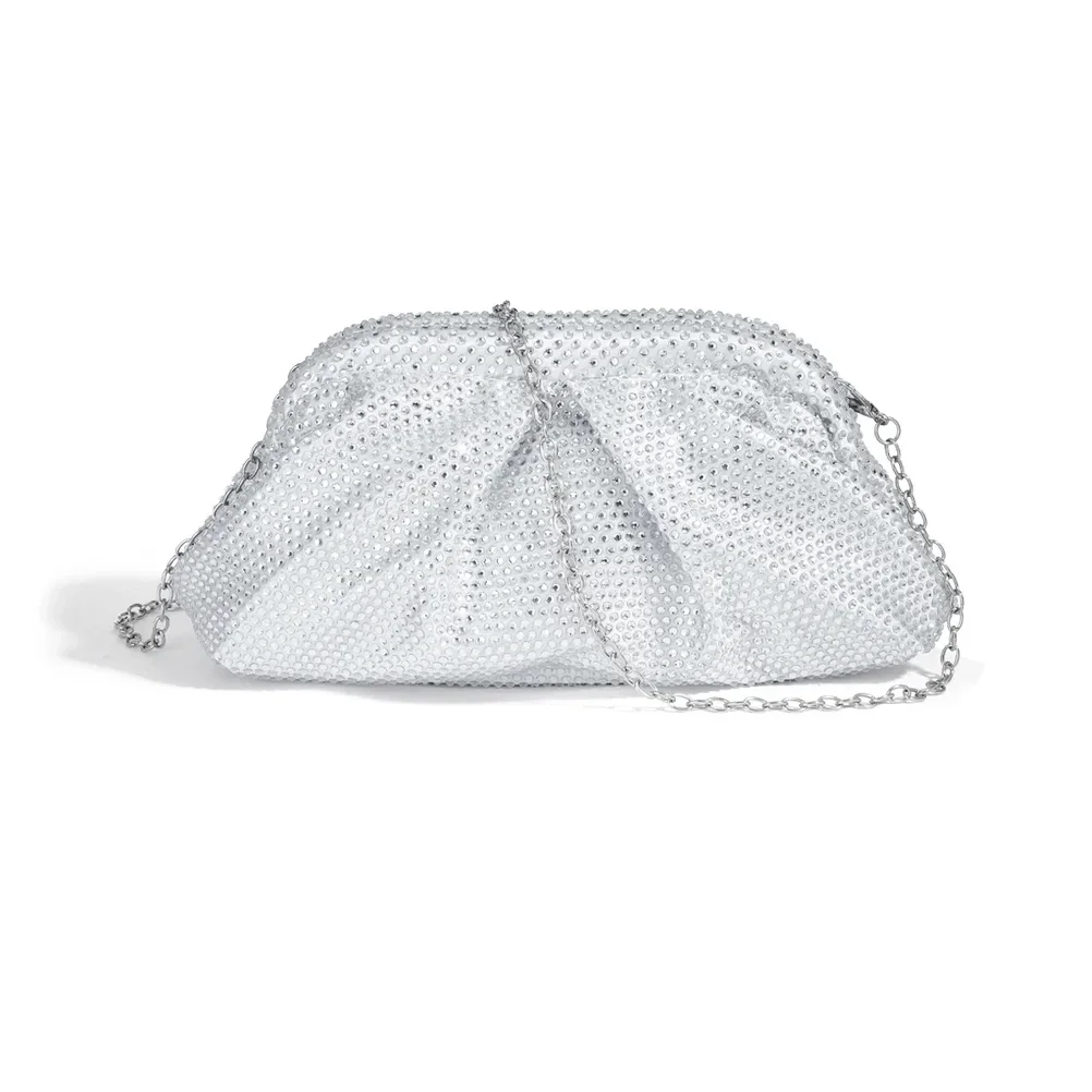 crossbody  partytasje zilver