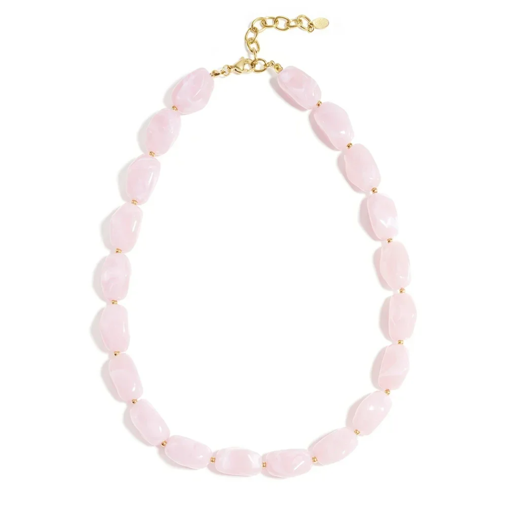 Roze kralen ketting