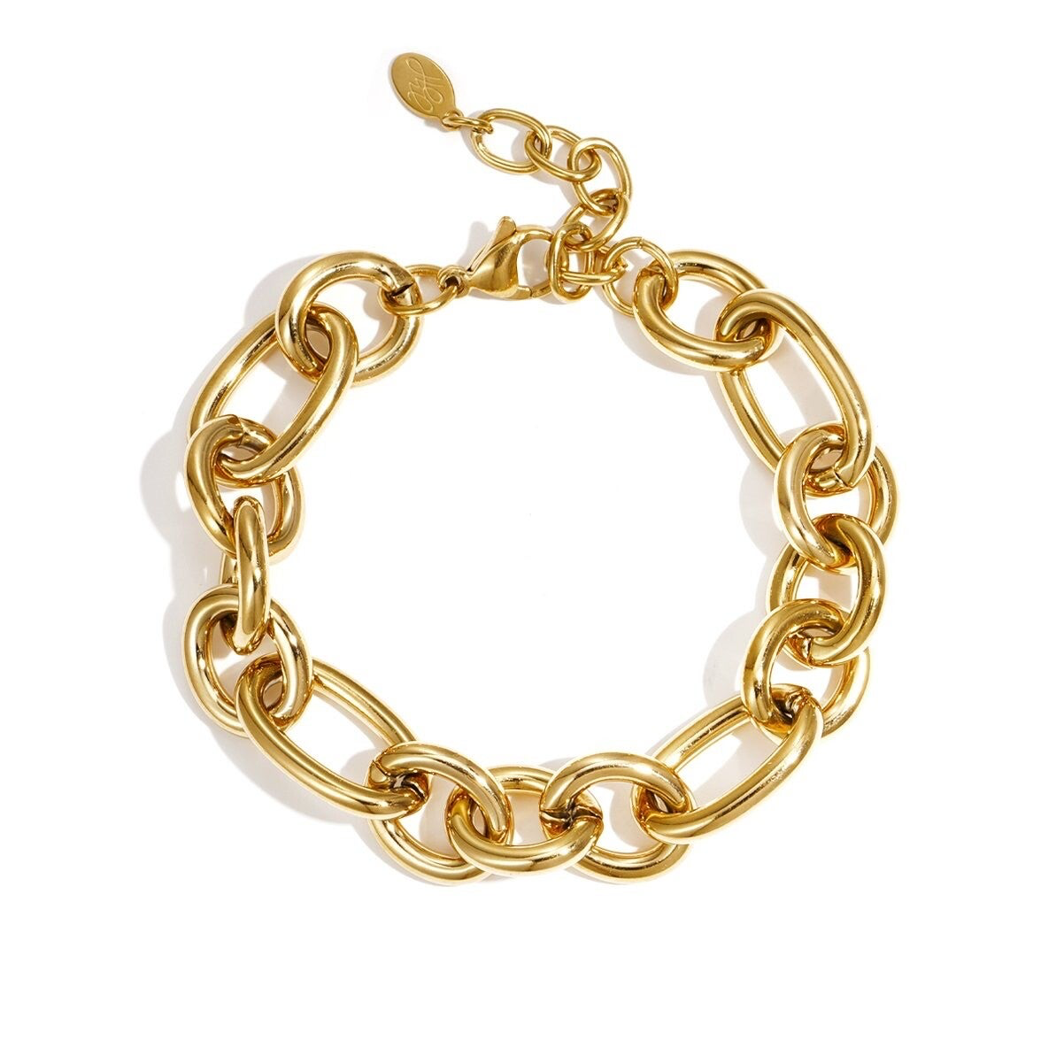 Stainless steel - Ronde Schakel Armband