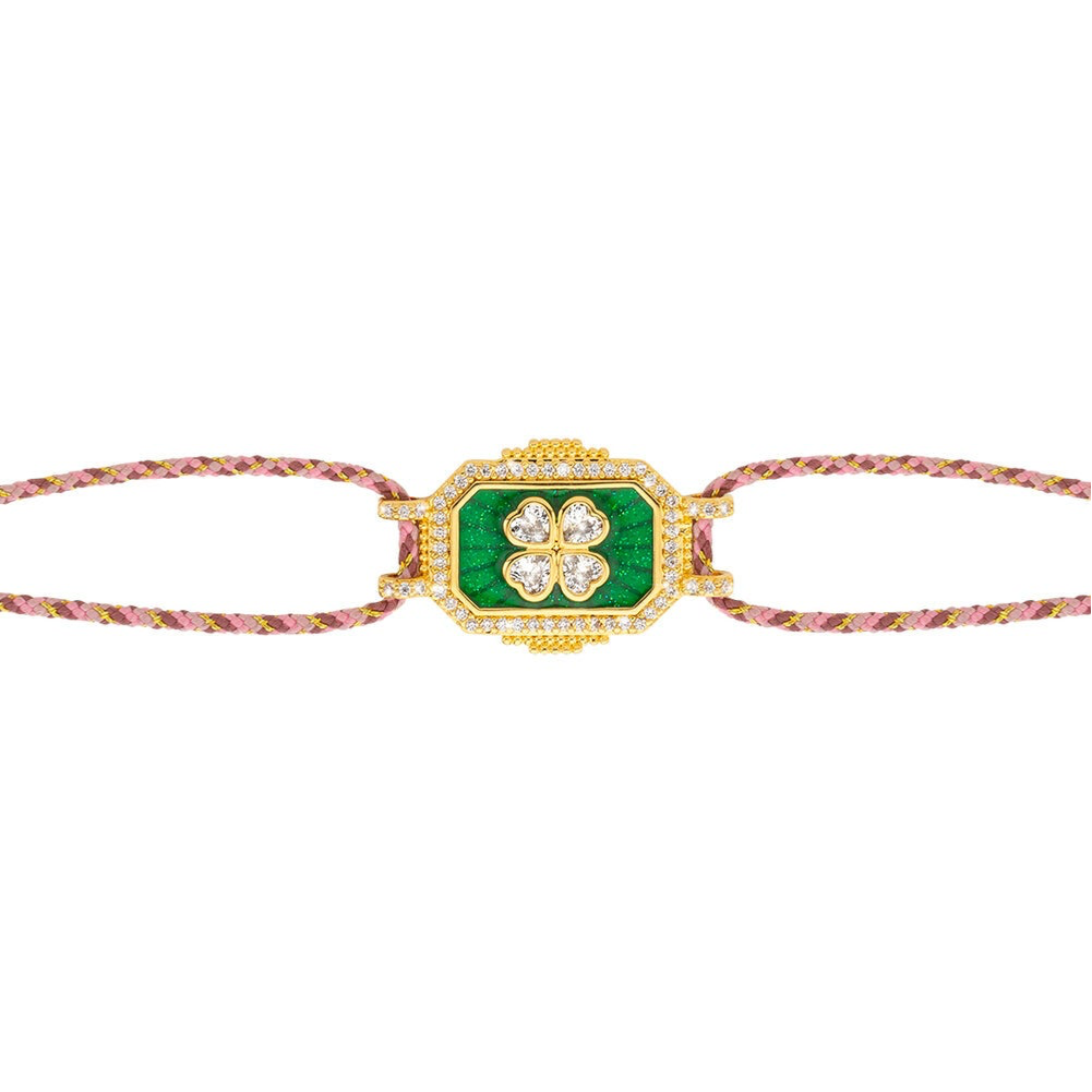 Mya-Bay - Armband green Trefle Bohème