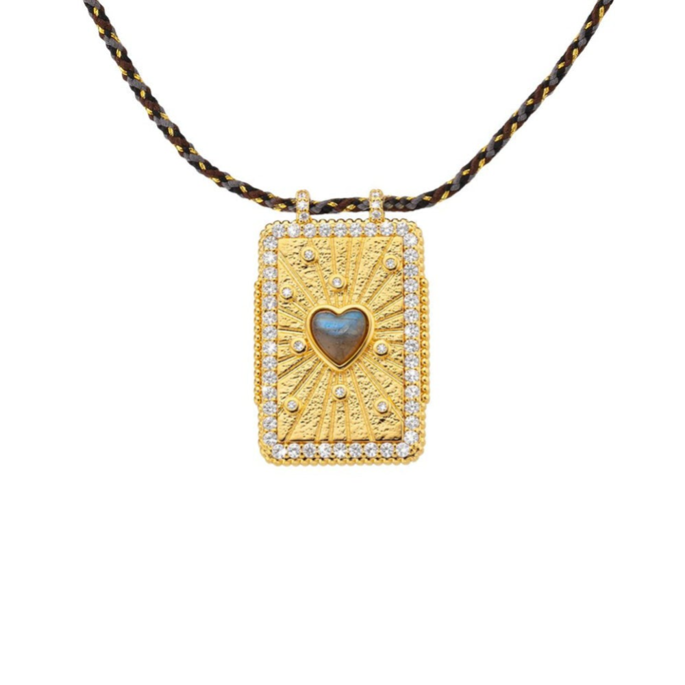 Mya-Bay - Ketting labradorite Heart bohème