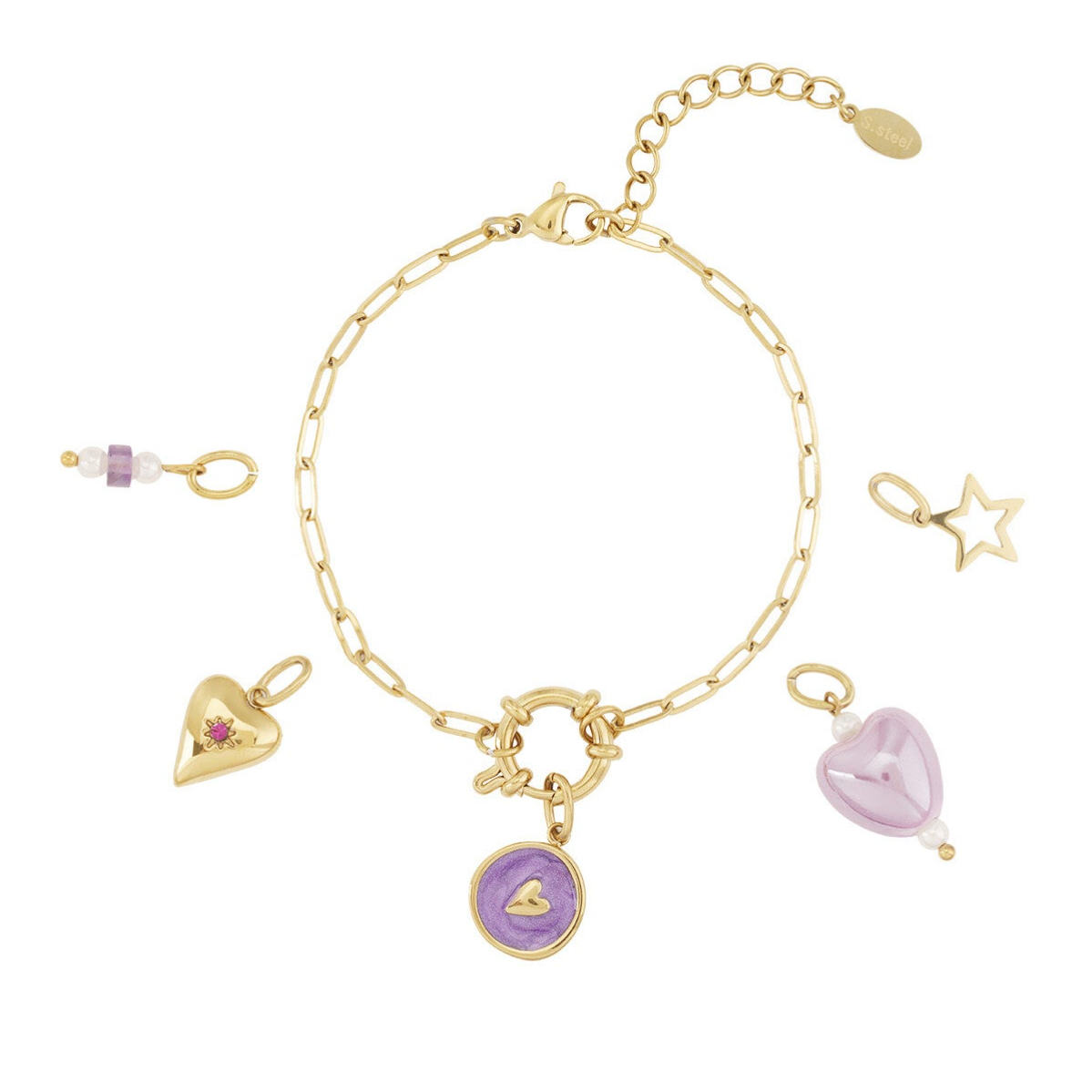 Purple Heart DIY-armband