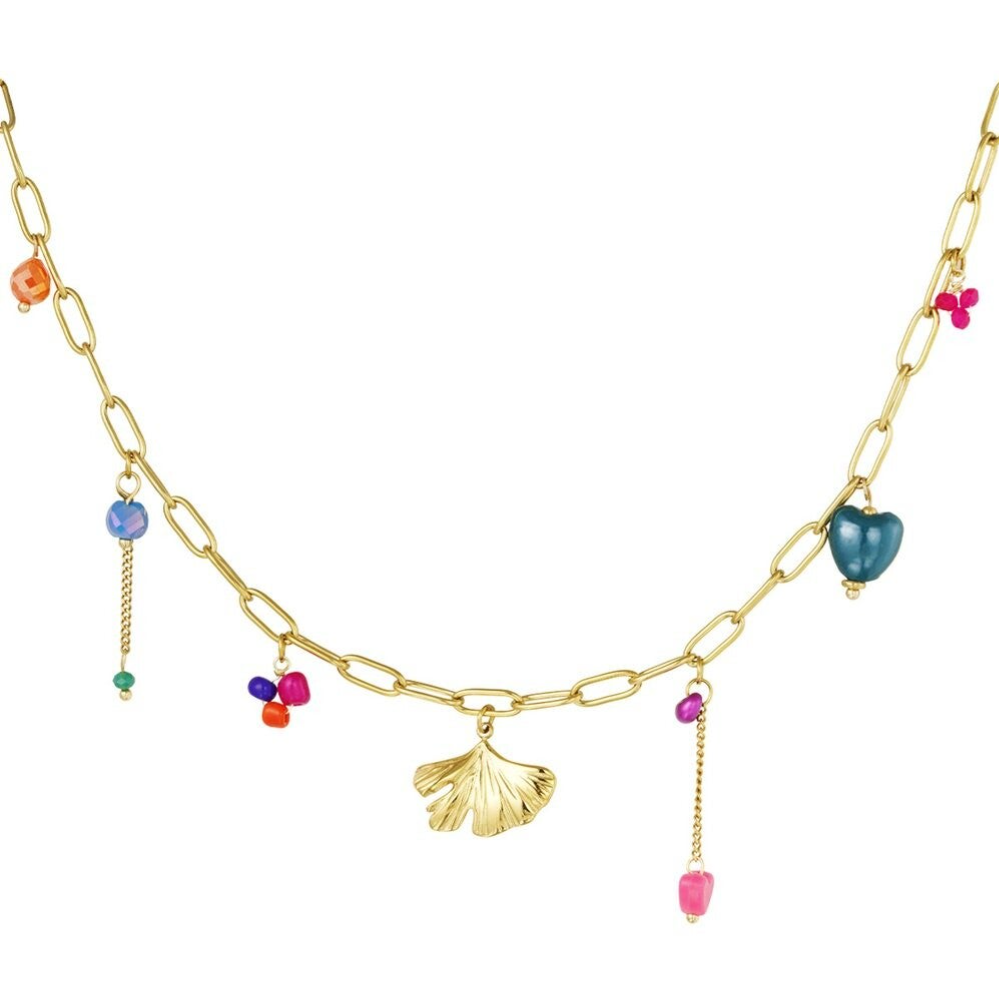 Stainless steel Bedelketting Paradise Charm