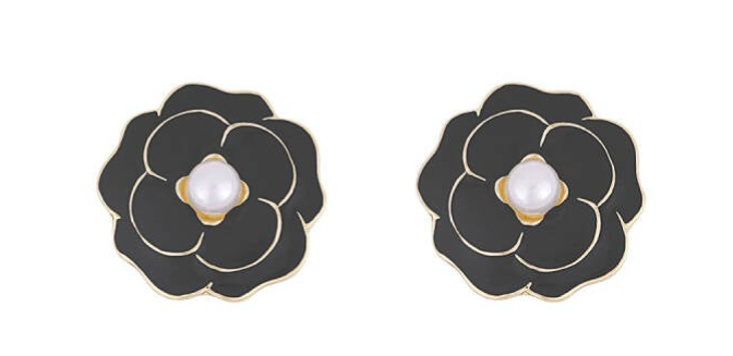 Knoop cover per 2 st - Wildflower zwart en wit