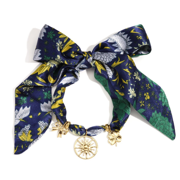 Bandana armband met roestvrijstalen bedels