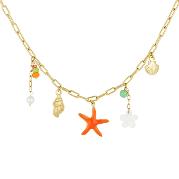 Stainless steel Bedelketting Summer Necklace