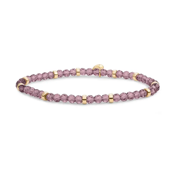 Bracelet | Roundel Mix | Aubergine Quartz | Gold of Silver