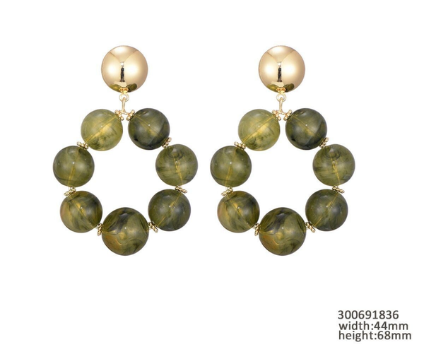 Sweet 7 oorbellen statement bruin