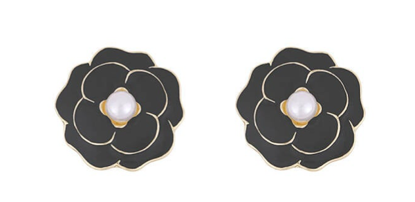 Knoop cover per 2 st - Wildflower zwart en wit