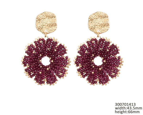 Sweet 7 oorbellen statement rood