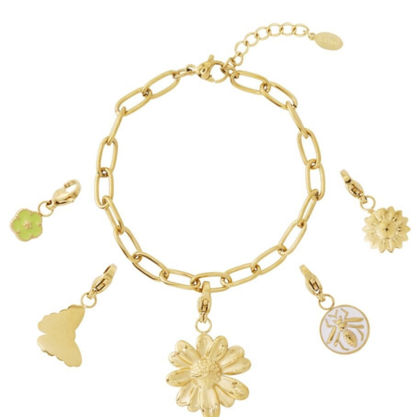 Gedetailleerde DIY-bloemarmband