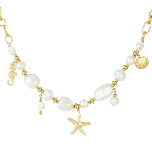 Stainless steel bedelketting Marine Organism