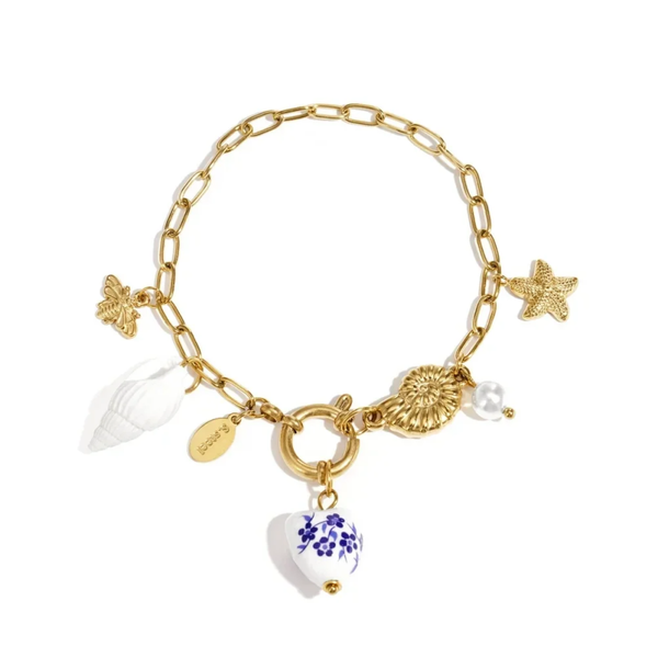 Stainless steel - armband bedel amsterdam