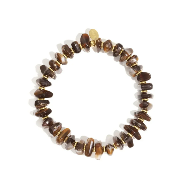 Stainless steel acryl stretch armband