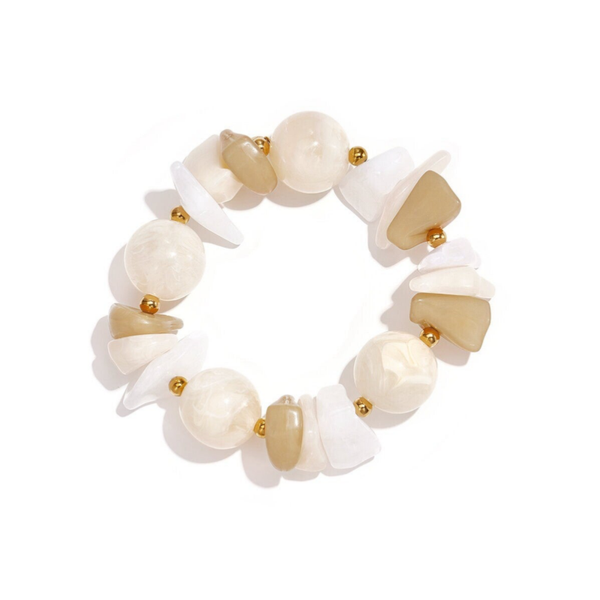 Kleurige armband met acryl kralen