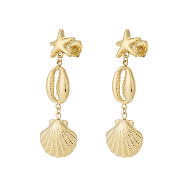 Stainless steel oorbellen Seavibe in het goud of zilver