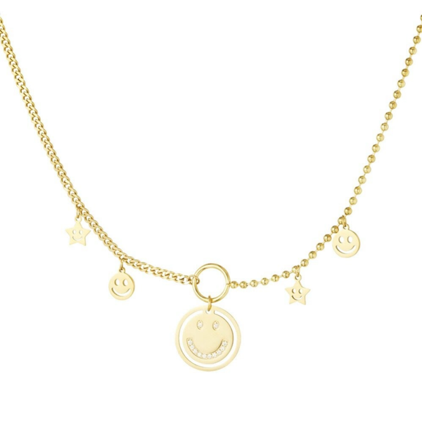 Stainless steel bedelketting Light up my Day