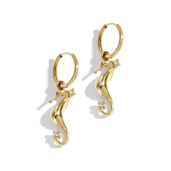 Oorbellen stainless steel Seahorse