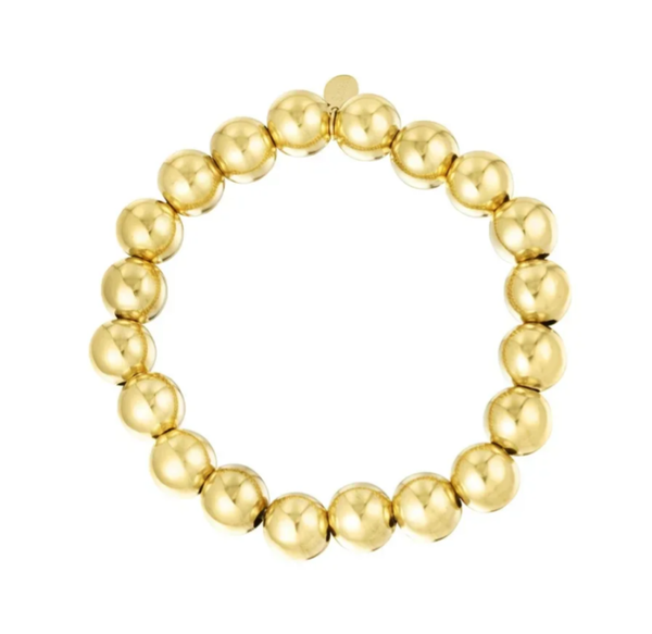 Stainless steel beady armband 1 cm