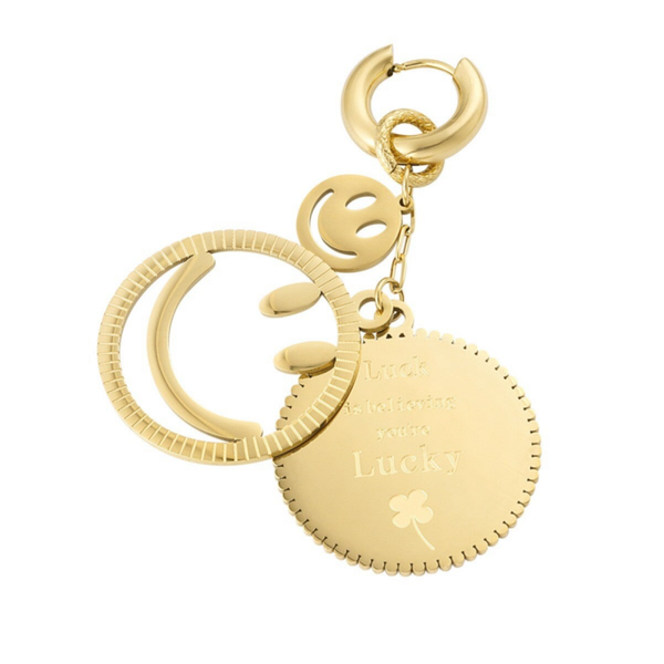 Stainless steel oorbellen smiley