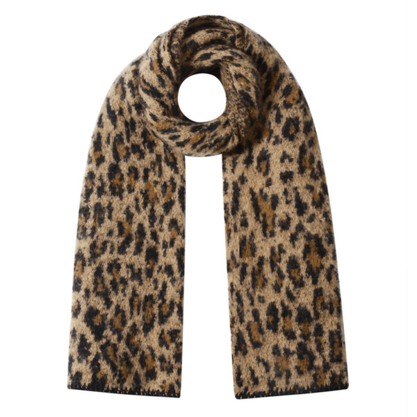 Wintersjaal Luipaard Camel