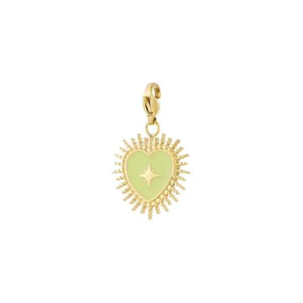 DIY - Stainless steel bedel - groen hart